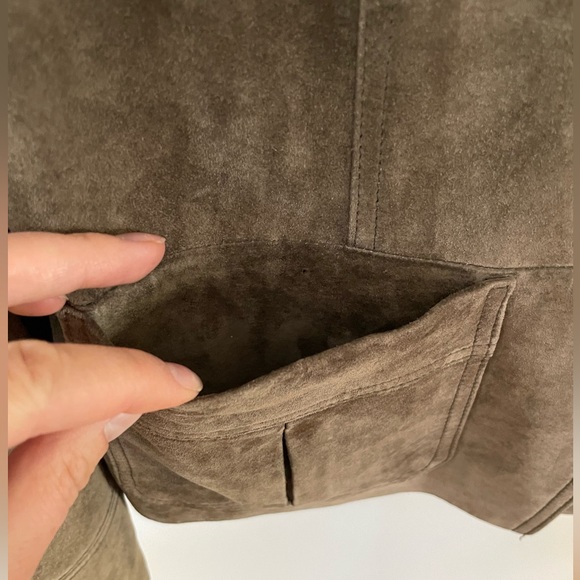 Liz Claiborne Vintage Suede coat/ blazer size M oversized small - Picture 4 of 11